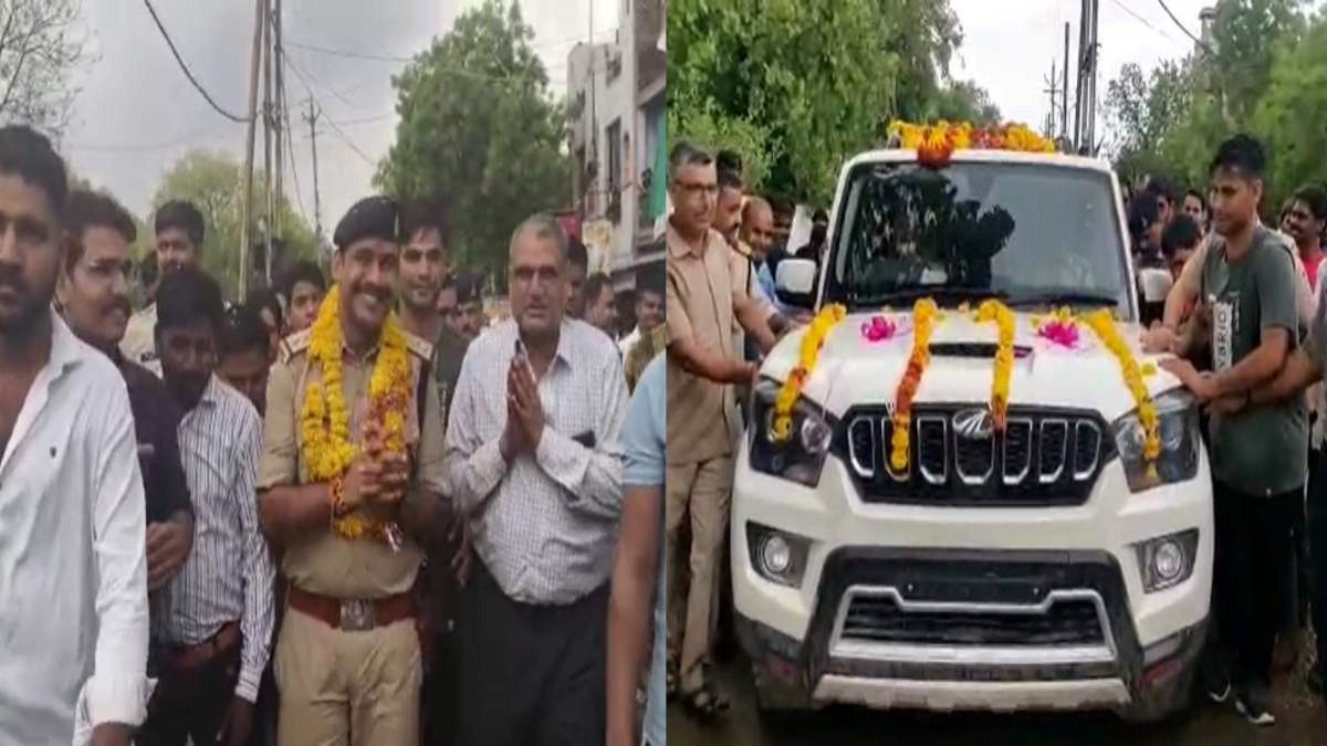 थाना प्रभारी की अनोखी विदाई, VIDEO: DJ की धुन पर नाचे नगरवासी, जुलूस निकालकर दी यादगार विदाई