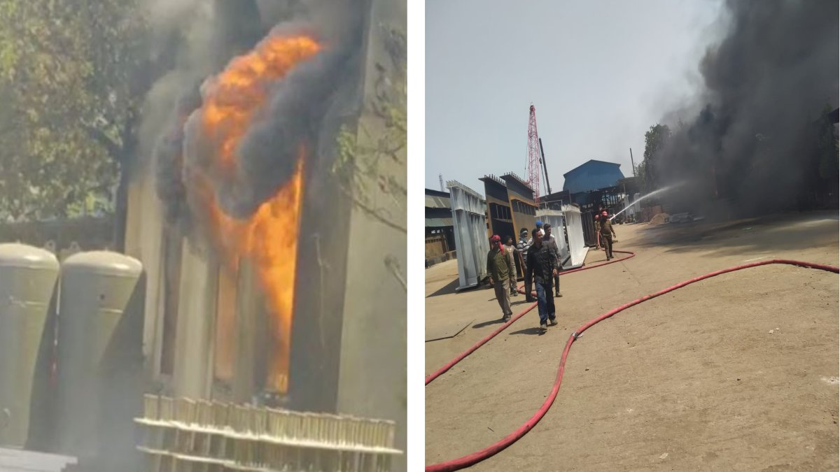 FIRE BREAKING : रॉयल फेब्रिकेशन फैक्ट्री में लगी आग, 1 कर्मचारी की मौत