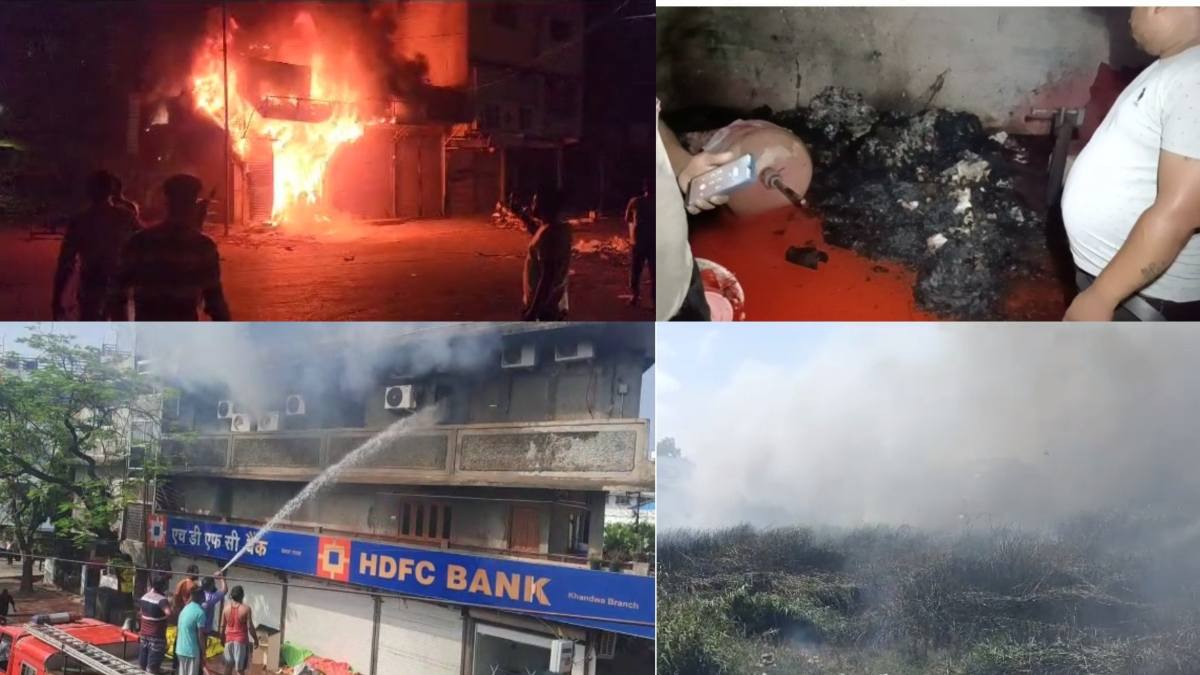 एमपी में अग्निकांड की 4 घटनाएं: जबलपुर-दमोह में गोदाम और दुकान में लगी भीषणा आग, कटनी में खदान की झड़ियों और खंडवा में बैंक के ऊपर फ्लोर में लगी आग