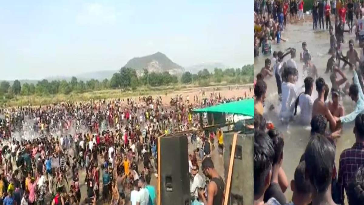 DJ की धुन में लात-घूंसों की बारिशः पिकनिक स्पॉट दो पक्षों के बीच जमकर मारपीट, डंडा, बेल्ट और बियर की बोतल से हमला, देखें VIDEO…