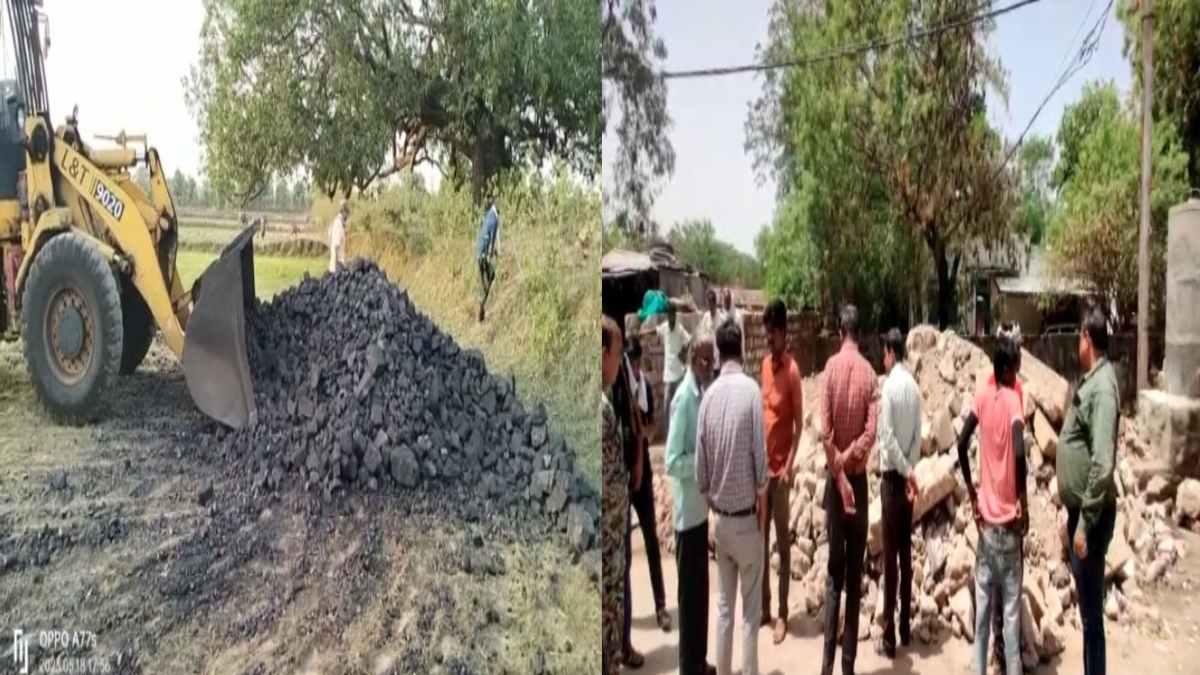 खनिज विभाग ने दो जगहों पर दी दबिश: अवैध भंडारण कर रखे 30 टन कोयला जब्त, इधर अधिकारी ही कर रहे है नगर परिषद की जमीन पर अतिक्रमण