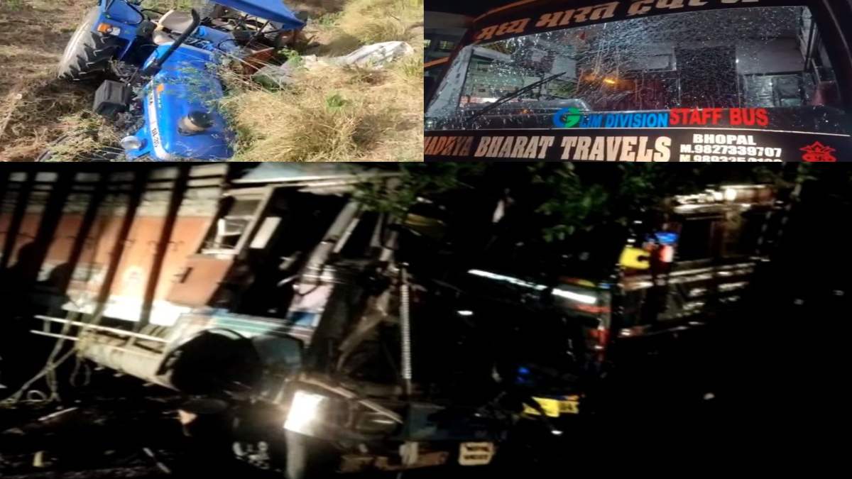 MP सड़क हादसा: दतिया में ट्रैक्टर पलटने से दो बच्चों की मौत, भोपाल में बस की टक्कर से आधा दर्जन घायल, दमोह में दो ट्रकों की भिड़ंत, दोनों चालक सुरक्षित, ग्वालियर में चलती कार में लगी आग
