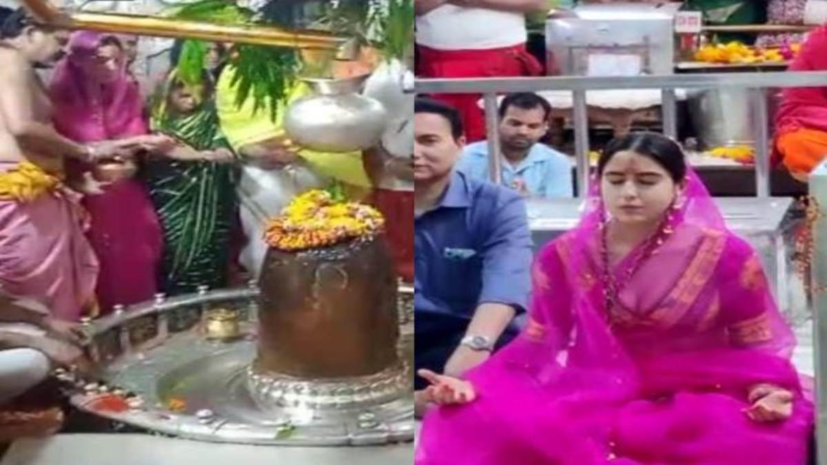 उज्जैन पहुंची बॉलीवुड एक्ट्रेस सारा अली खान: महाकाल मंदिर के गर्भगृह में जल-दूध का किया अभिषेक, भस्म आरती में हुई शामिल