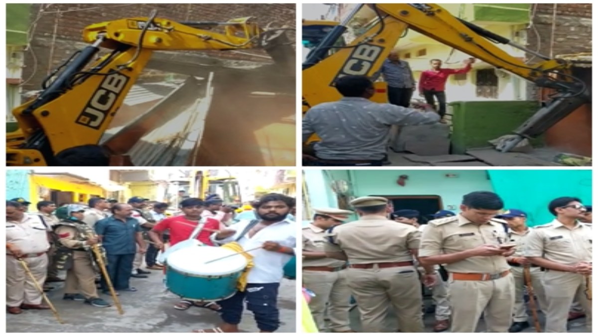 बदमाशों के घर पर चला मामा का ‘बुलडोजर’, बाजे-गाजे और डीजे के साथ अवैध मकान तोड़ने पहुंची पुलिस और प्रशासन की टीम