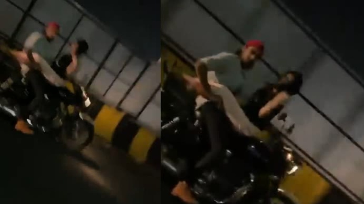 बाइक पर रोमांस : युवक ने बुलेट की टंकी पर युवती को बैठाया, फिर दोनों करने लगे अश्लील हरकत, Video वायरल