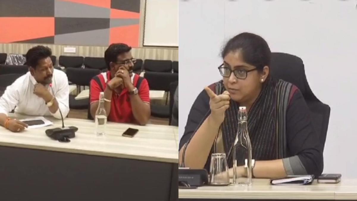 गजब बेइज्जती!, VIDEO: कमिश्नर ने पार्षद पति को मीटिंग से बाहर निकाला, कहा- पत्नी की जगह आप साइन करोगे क्या ?