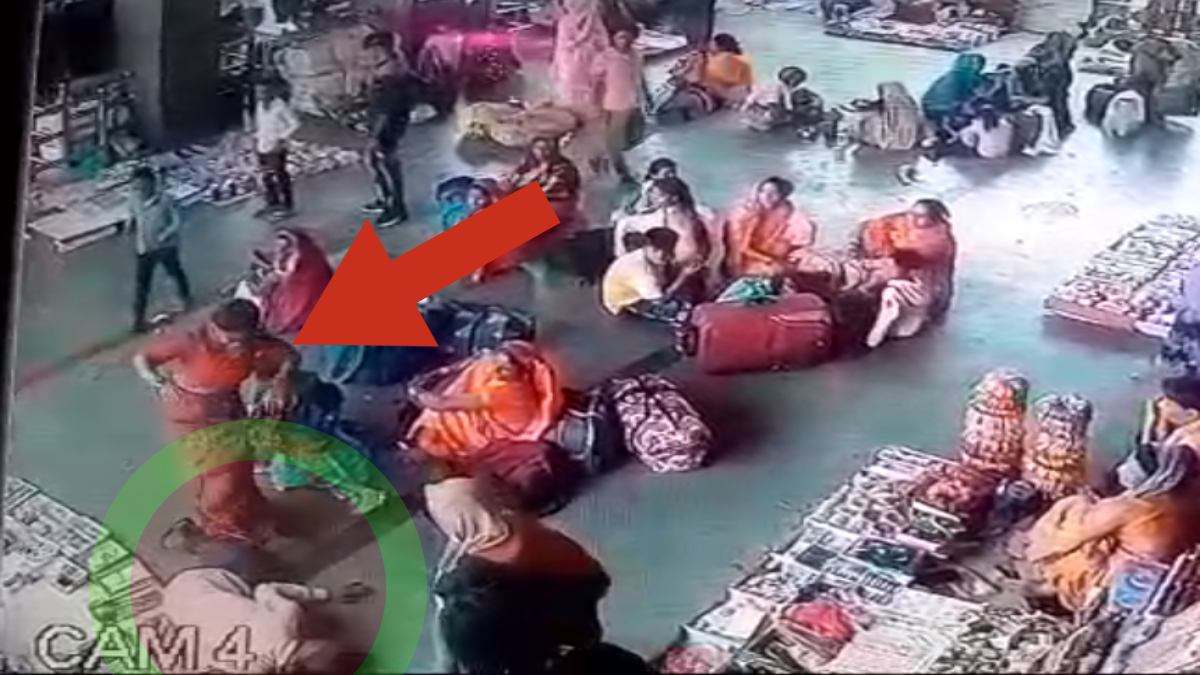 Video: मुसाफिर खाने में फेरी लगाने वाली महिला की गुंडागर्दी, युवक को बेरहमी से पीटा