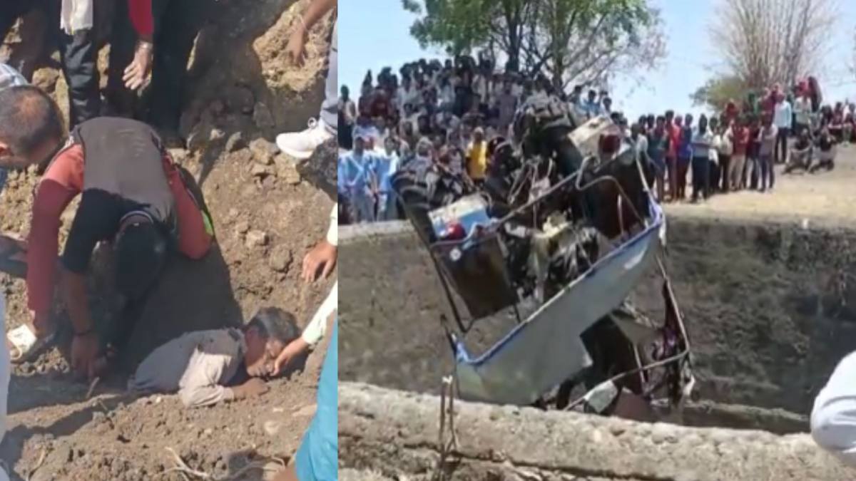 कुएं में गिरा ट्रैक्टर, ड्राइवर की मौत: रिवर्स करते समय हुआ हादसा, इधर मिट्टी की खदान धंसने से 3 लोग दबे