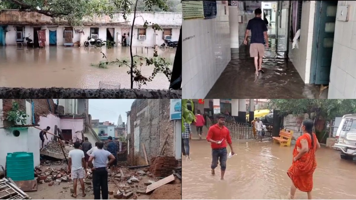 MP में बिपरजॉय का कहर: ग्वालियर और मुरैना के अस्पतालों में भरा लबालब पानी, पुलिसकर्मियों के घर गृहस्ती का सामान बहा, भिंड में दो मंजिला मकान गिरा