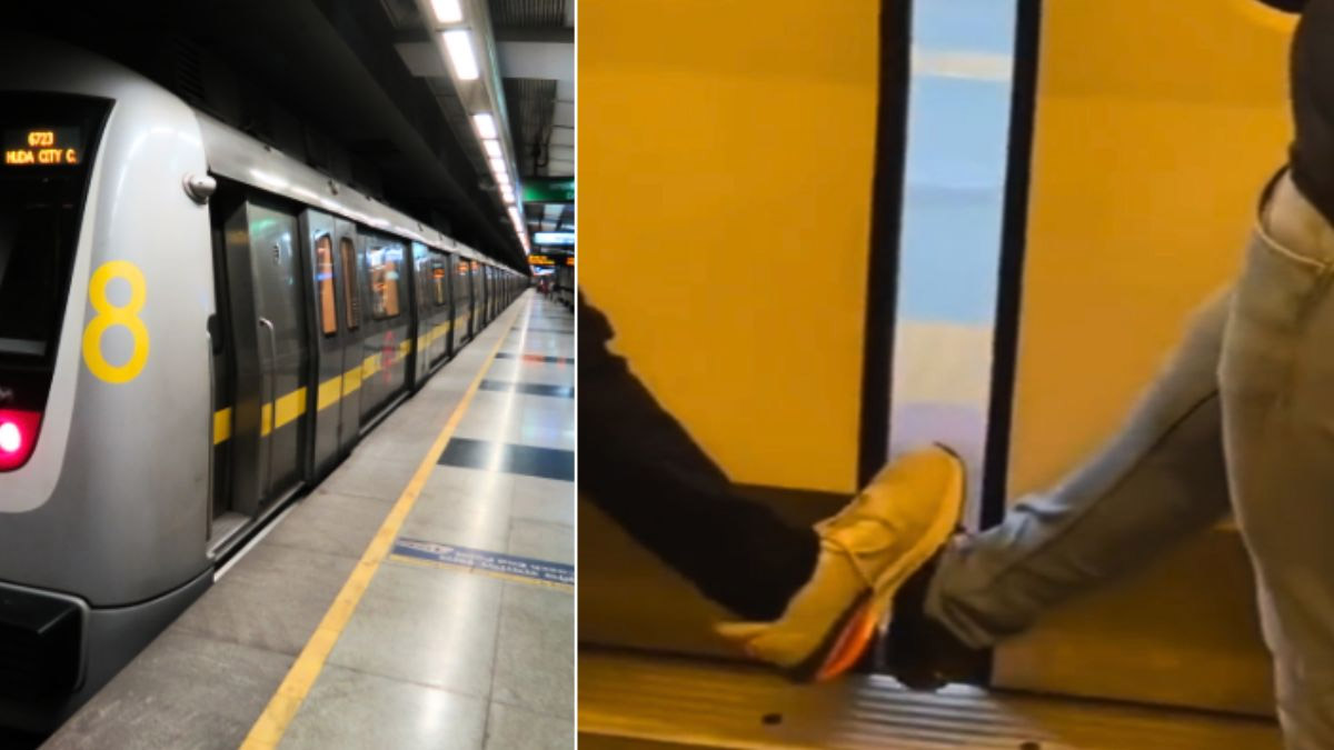 Delhi News: मेट्रो गेट बाधित करने का Video Viral
