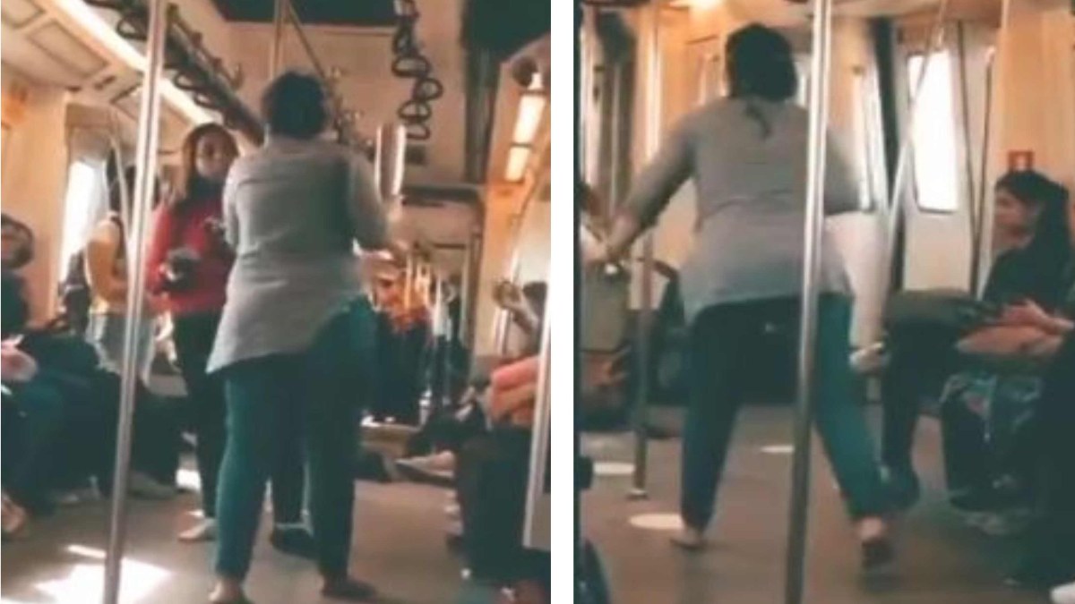Fight in Delhi Metro : आपस में भिड़ी दो महिलाएं, एक ने चप्पल तो दूसरे ने उठाई स्टील की बोतल, फिर…
