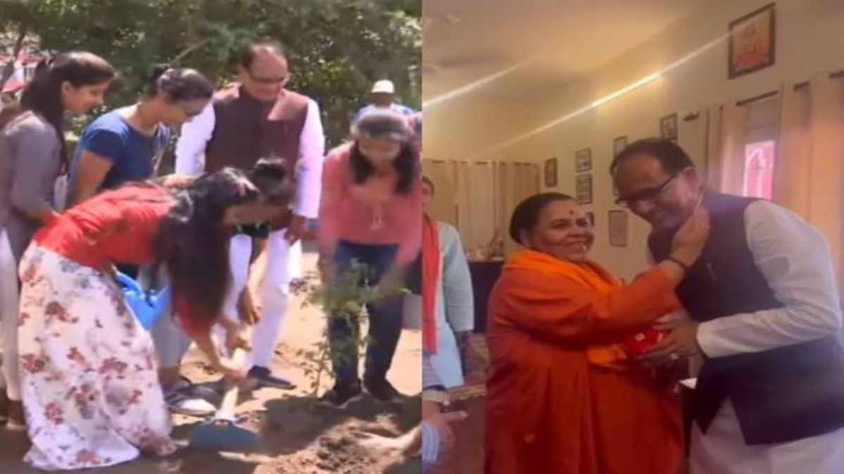 CM ने पूर्व सीएम से लिया आशीर्वाद: बहनों के साथ किया पौधारोपण, उमा भारती ने कहा- सबसे पहली लाडली बहना मैं, शिवराज बोले- मेरा मुख्यमंत्री बनना सार्थक