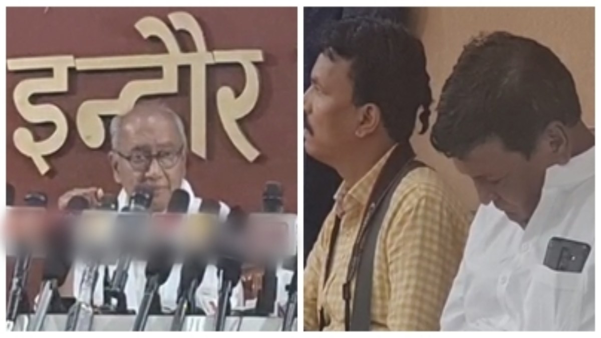 इधर दिग्विजय बता रहे थे 66 सीटों पर कांग्रेस को कैसे होता है नुकसान, उधर पूर्व शहर अध्यक्ष बैठे-बैठे ले रहे थे खर्राटे, VIDEO हुआ वायरल  