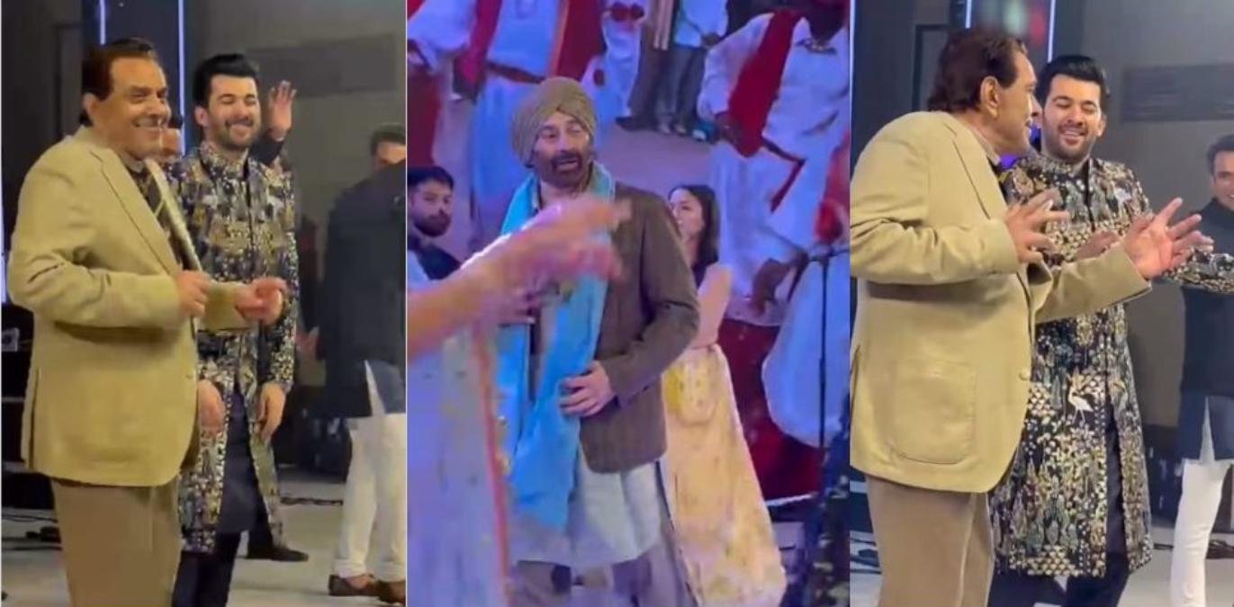 Karan Deol Wedding: बेटे करण की संगीत संध्या में नाचे पापा Sunny Deol और दादा धर्मेंद्र, सोशल मीडिया में छाया Video