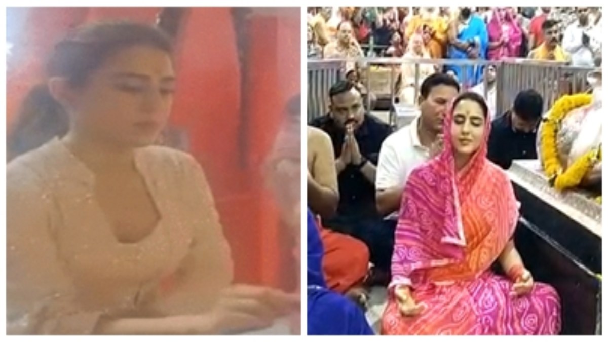 Sara Ali Khan: इंदौर के खजराना गणेश मंदिर में सारा अली खान ने लिया बप्पा का आशीर्वाद, उज्जैन में बाबा महाकाल की संध्या आरती में भी शामिल हुई एक्ट्रेस,देखें VIDEO 