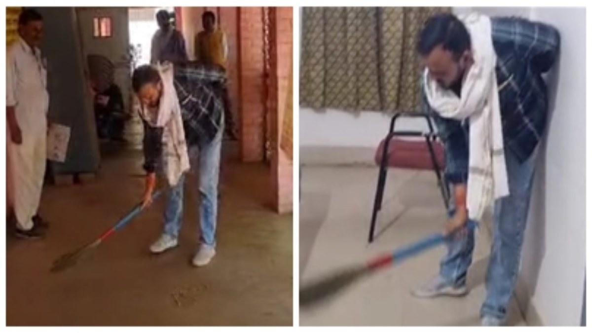 स्वच्छता और निर्वाचित जनप्रतिनिधियों की हो रही अनदेखी: कार्यालय में साफ-सफाई से नाराज जनपद उपाध्यक्ष ने खुद लगाई झाडू  