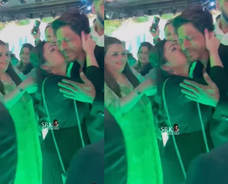 Shahrukh Khan को भरी महफिल में महिला ने पकड़कर किया जबरन Kiss, देखें VIDEO