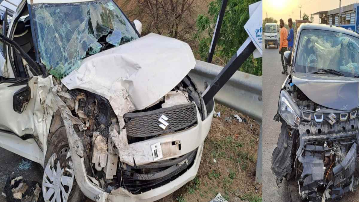 MP में दो कारों के बीच जोरदार भिड़ंत: एक की मौत, आधा दर्जन से अधिक लोग गंभीर रूप से घायल, देखें LIVE VIDEO