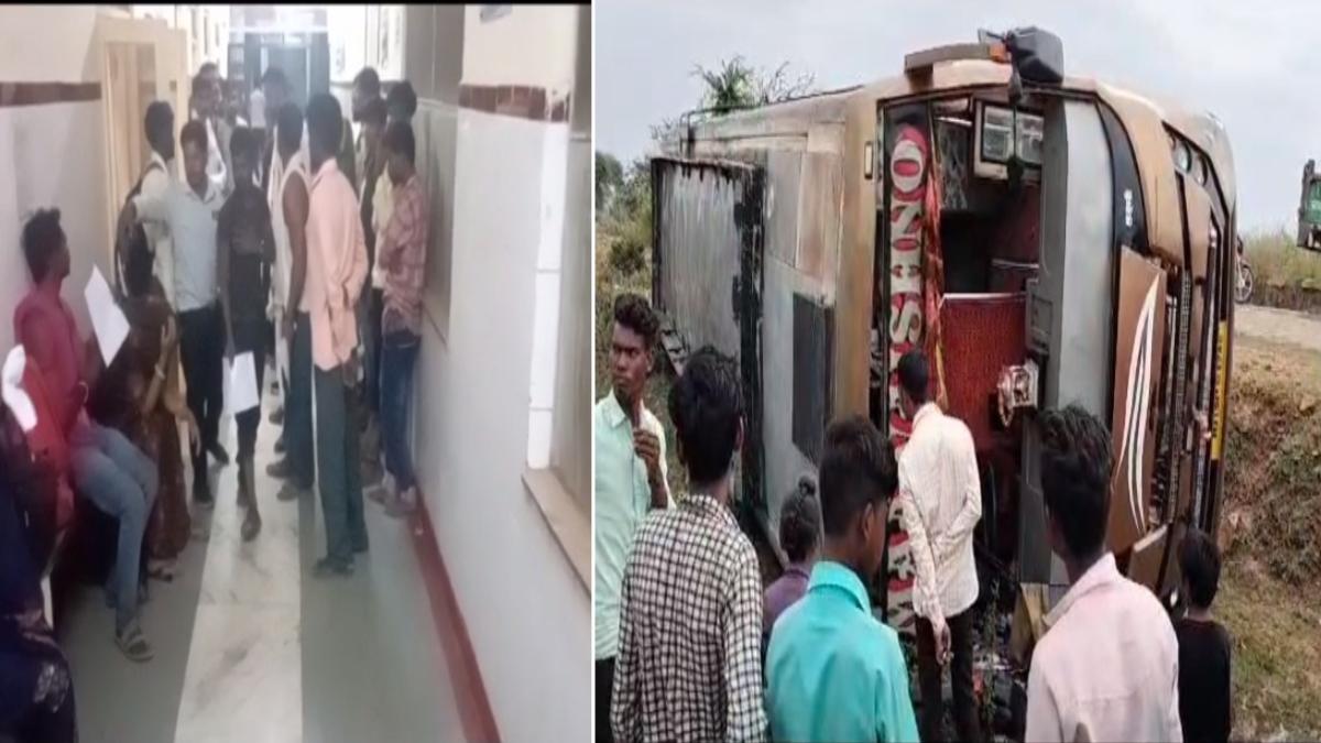 ड्राइवर की लापरवाही से हादसा: एमपी से जयपुर जा रही बस खाई में गिरी, दो की हालत गंभीर, कोई जनहानि नहीं