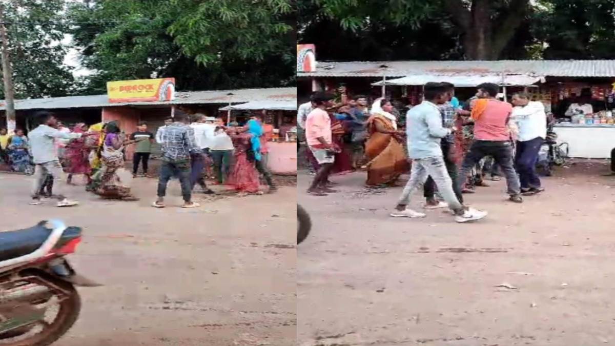 बीच सड़क पर पिटाई: महिलाओं ने ग्राम सुरक्षा समिति के पूर्व सदस्य को दौड़ा-दौड़ा कर पीटा, वीडियो वायरल