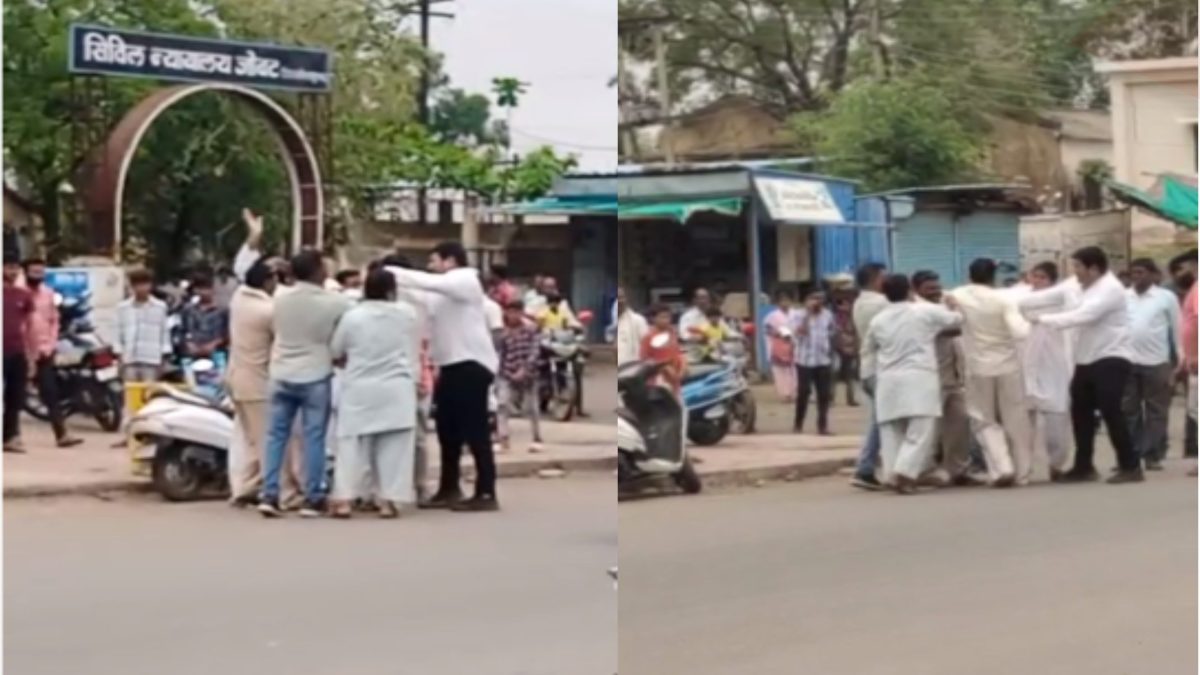 MP कांग्रेस में कलह: पूर्व जिला अध्यक्ष को महिला नेत्री ने चप्पल से पीटा, VIDEO वायरल