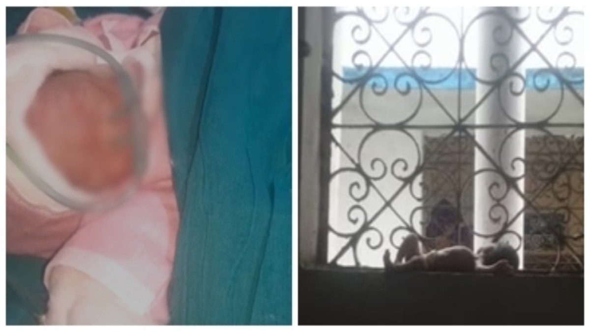 सरकारी अस्पताल की खिड़की पर मिला नवजात: हालत नाजुक, प्राथमिक इलाज के बाद जिला हॉस्पिटल किया गया रेफर 