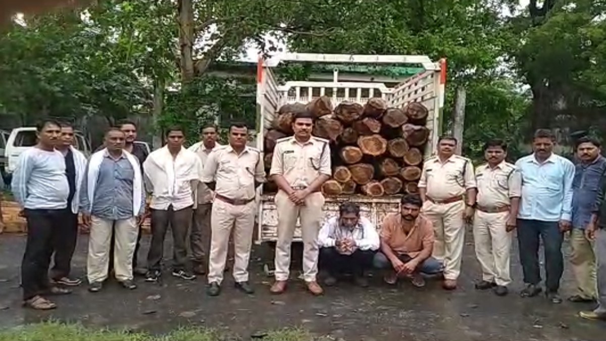 MP में वन विभाग की कार्रवाई: लाखों की सागौन लकड़ी के साथ दो आरोपी को किया गिरफ्तार, पिकअप वाहन जब्त 
