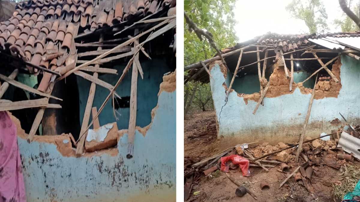नहीं थम रहा गजराज का आतंक : दंतैल हाथी ने 6 से ज्यादा घरों में की तोड़फोड़, रतजगा करने को मजबूर ग्रामीण, देखिए VIDEO