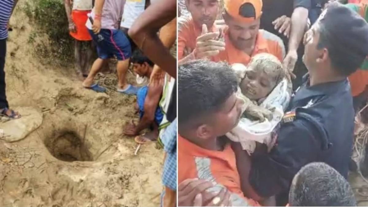 Child falls in Borewell: 150 फीट गहरे बोरवेल में गिरे 3 साल के मासूम शिवम को सुरक्षित निकाला गया, NDRF की टीम ने बच्चे को बचाया, देखें VIDEO…