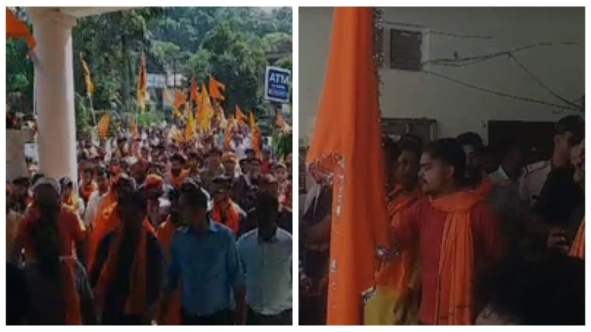 हनुमान जी की प्रतिमा को लात मारने का मामला: हिंदूवादी संगठन ने कलेक्ट्रेट का किया घेराव, पढ़ा हनुमान चालीसा का पाठ, मुस्लिम युवकों के घर पर बुलडोजर NSA कार्रवाई की मांग 