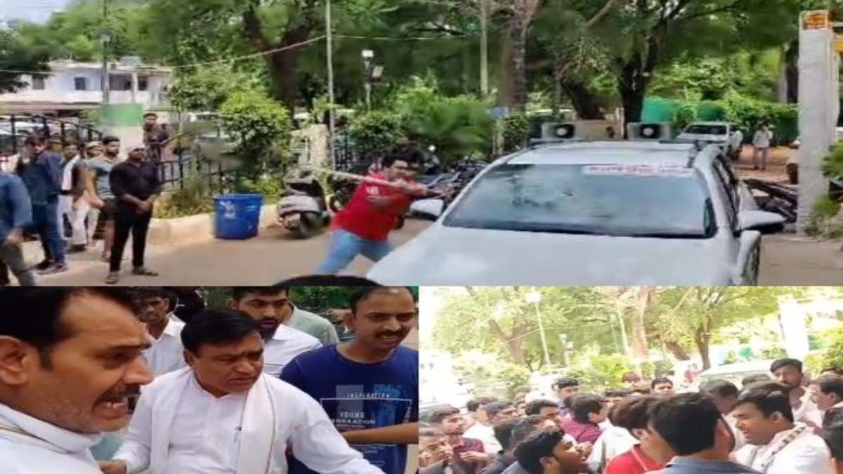 MP कांग्रेस में मची वर्चस्व की लड़ाई! दो गुटों में जमकर हुई झूमाझटकी और गाली गलौज, गाड़ियों में की तोड़फोड़, पूर्व मंत्री ने किया बीच बचाव