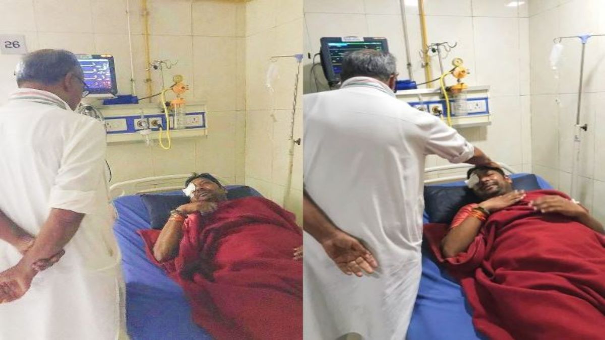 दिल्ली से भोपाल लौटे पूर्व सीएम: घायल कांग्रेस जिला अध्यक्ष से मिलने अस्पताल पहुंचे दिग्विजय, कल प्रदर्शन में हुए थे चोटिल