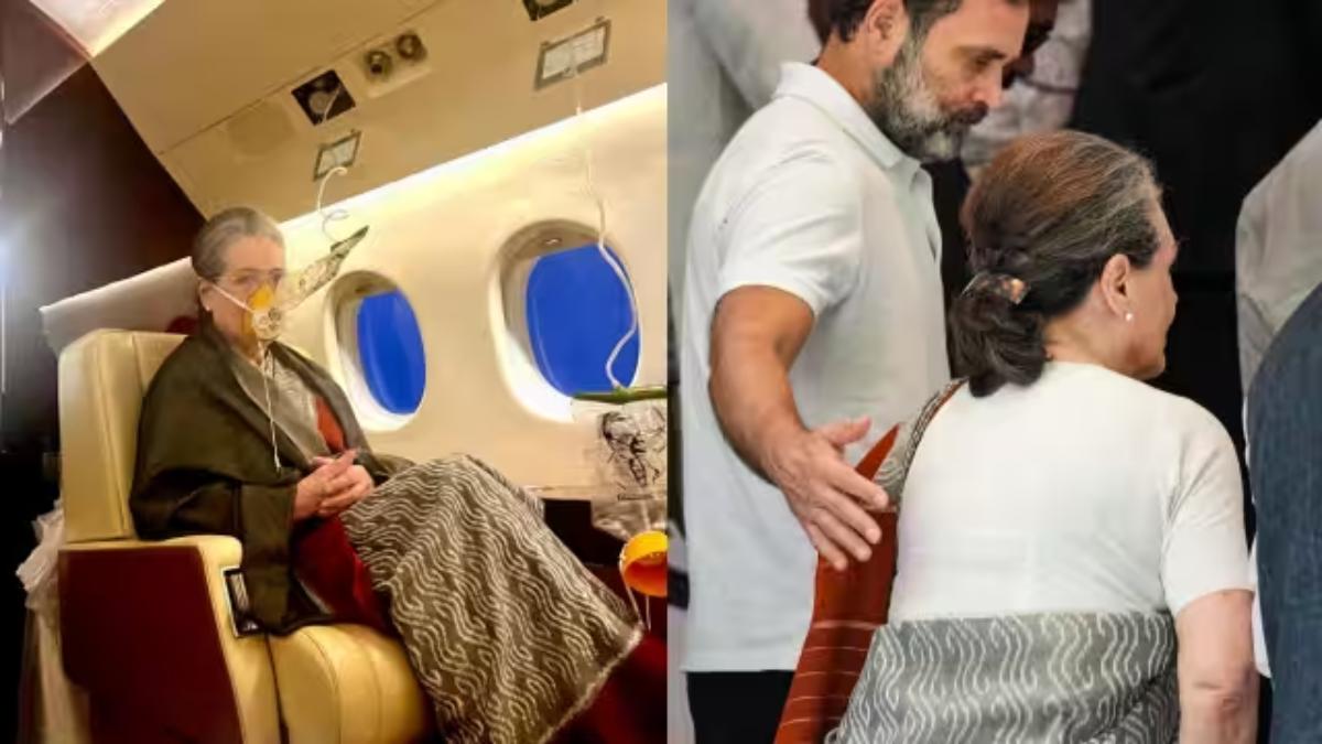 इमरजेंसी लैंडिंग के वक्त ऑक्सीजन मास्क में दिखीं सोनिया गांधी: राहुल ने सोशल मीडिया पर पोस्ट की तस्वीर, जानिए क्या लिखा ?