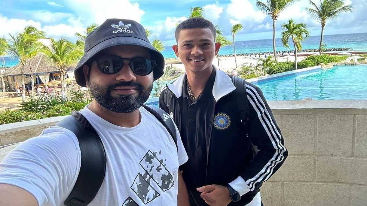 India Tour of WI : वेस्टइंडीज पहुंचे भारतीय कप्तान Rohit Sharma और युवा बल्लेबाज Yashasvi Jaiswal