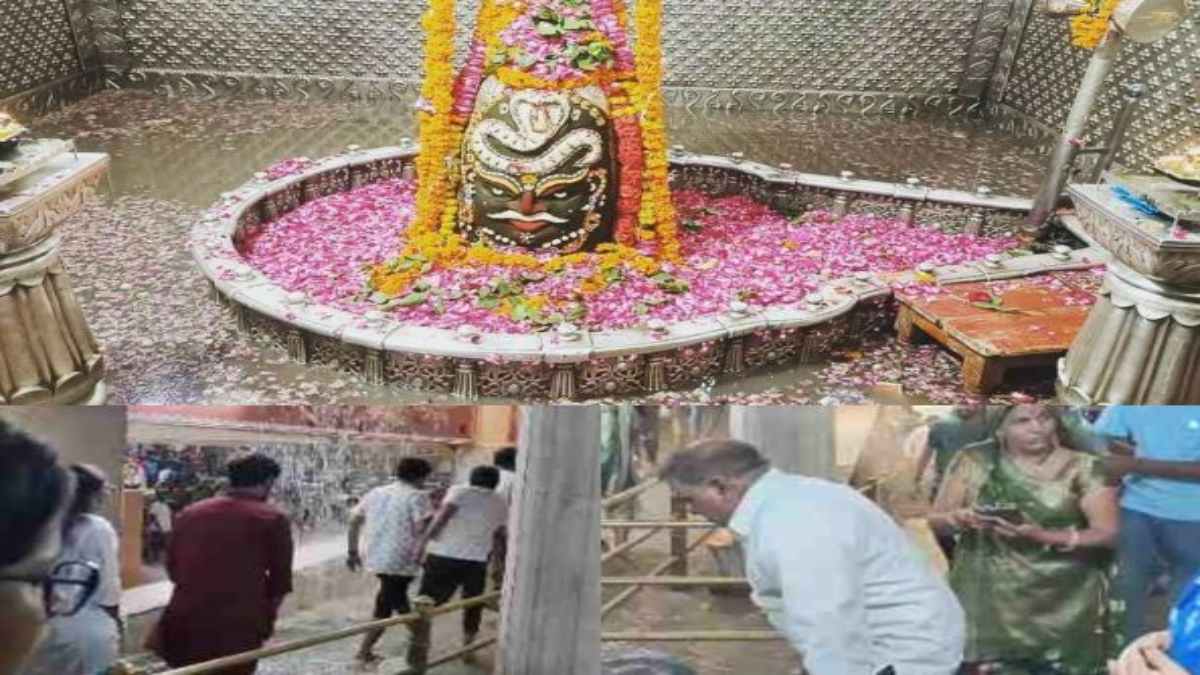 जलमग्न हुआ उज्जैन: महाकाल मंदिर परिसर में घुसा पानी, शयन आरती के दौरान नंदीहाल तक पहुंचा, बारिश के चलते सभी स्कूलों में छुट्टी घोषित