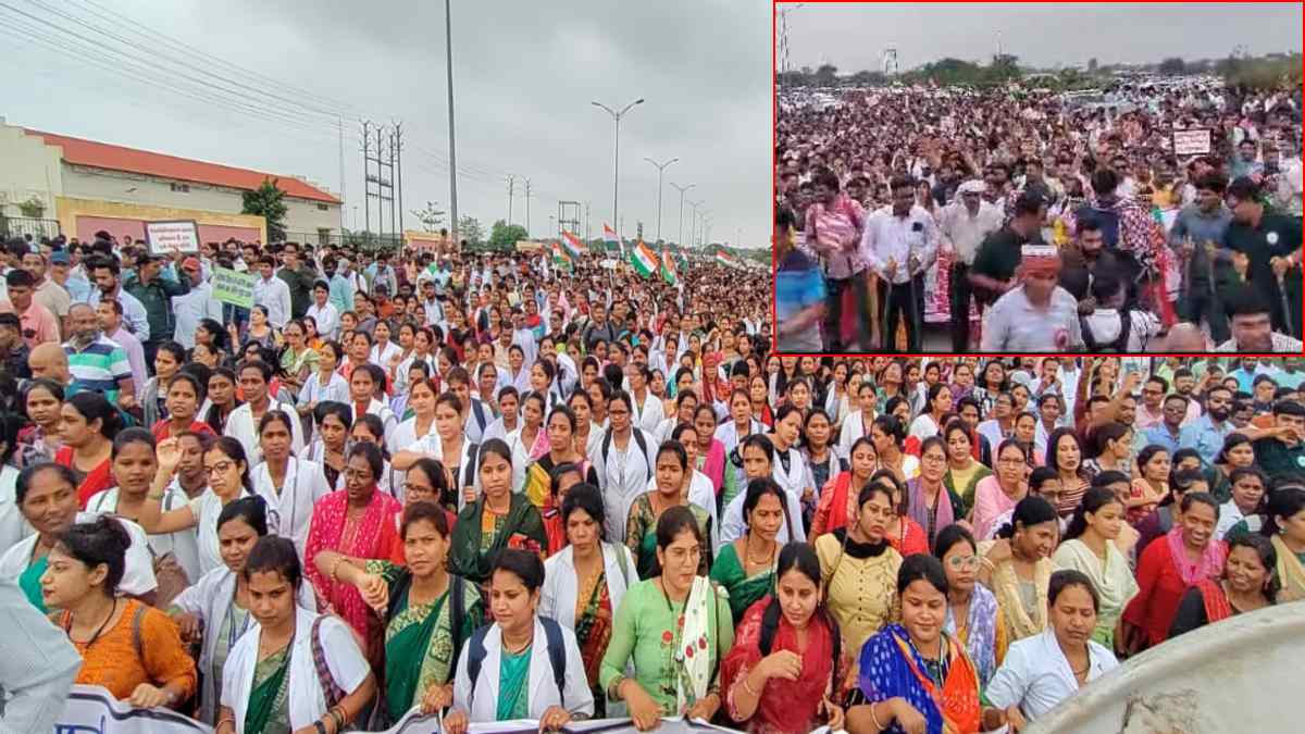 हरेली तिहार के दिन नियमितीकरण की मांग को लेकर संविदा कर्मियों ने गेड़ी चढ़कर किया जेल भरो आंदोलन, 20 हजार से अधिक कर्मचारी हुए शामिल