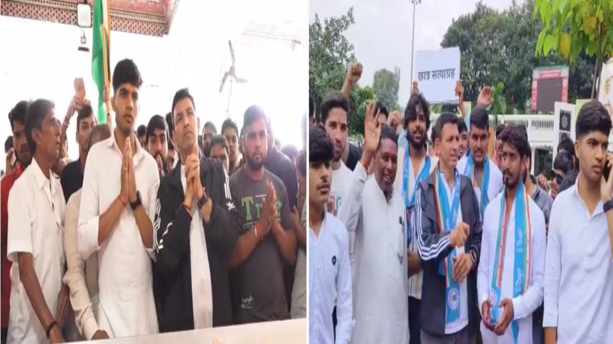 NSUI ने शुरू की छात्र सत्याग्रह यात्रा: शिक्षा घोटालों को लेकर निकाली पदयात्रा, 6 अगस्त को CM आवास का करेंगे घेराव