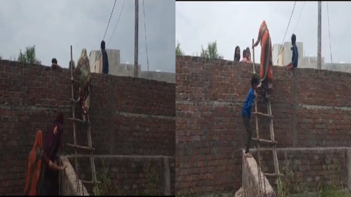 बिल्डर की दबंगईः रास्ते पर बना दी दीवार, ग्रामीणों का आना-जाना हो गया बंद, बच्चे सीढ़ी के सहारे दीवार पार कर जाते हैं स्कूल, बजरंग दल ने दी आंदोलन की चेतावनी