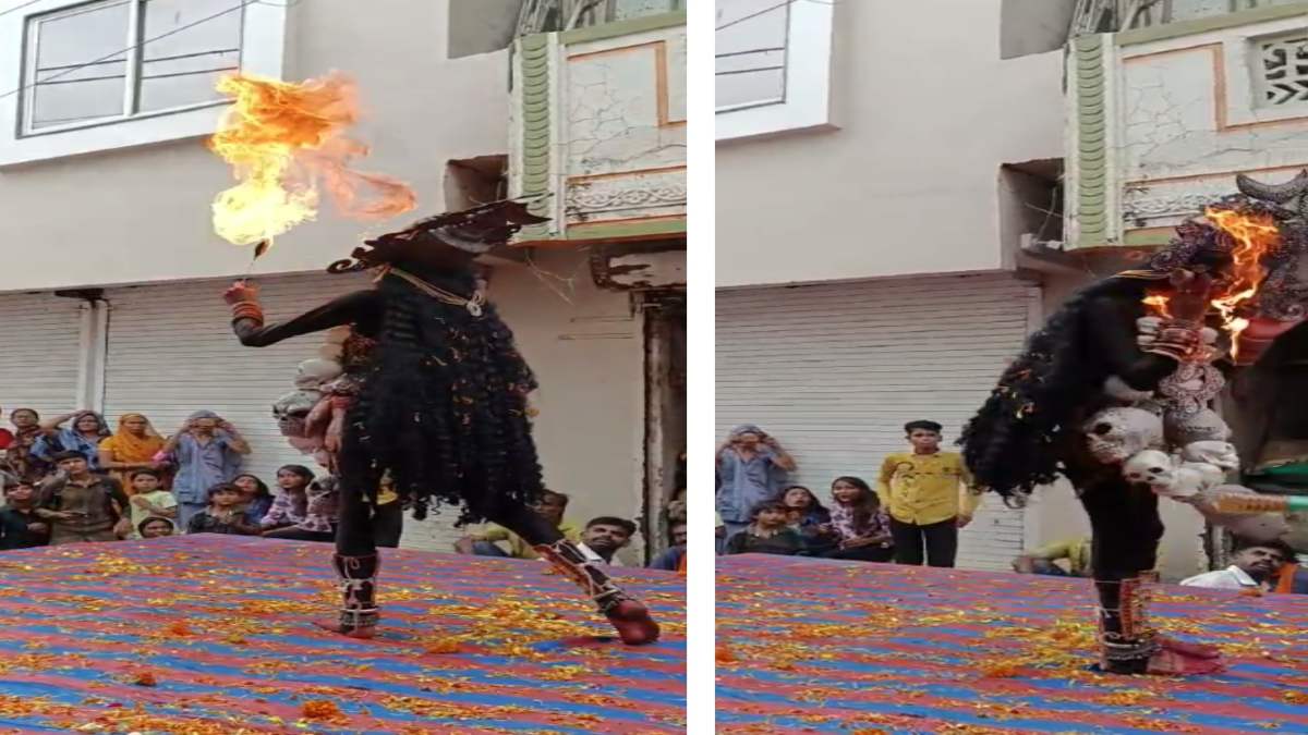 कलाकार का झुलसा चेहरा, VIDEO: पशुपतिनाथ की निकाली शाही पालकी, मुंह से आग निकालने का करतब दिखाते समय लगी आग