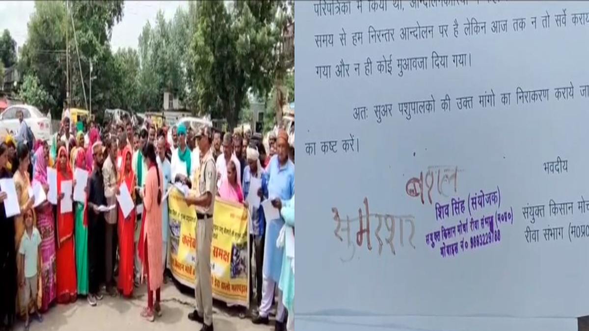 MP में पशुपालकों ने खून से किए हस्ताक्षर: मुआवजे की मांग को लेकर राष्ट्रपति के नाम कलेक्टर को सौंपा पत्र, 310 दिन से धरने पर बैठे हैं