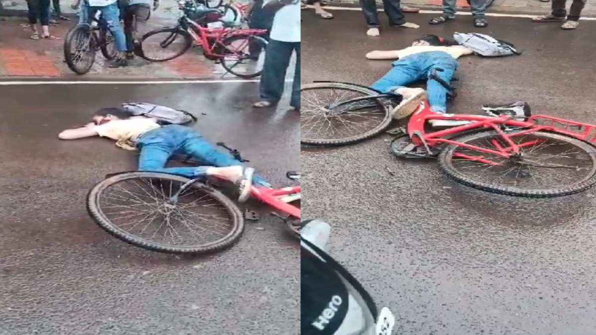 पुलिस वैन ने छात्रा को कुचला: अस्पताल ले जाने की बजाय मौके से भाग निकले पुलिसकर्मी, तड़प-तड़प कर तोड़ा दम, कोचिंग से लौटते वक्त हुआ हादसा