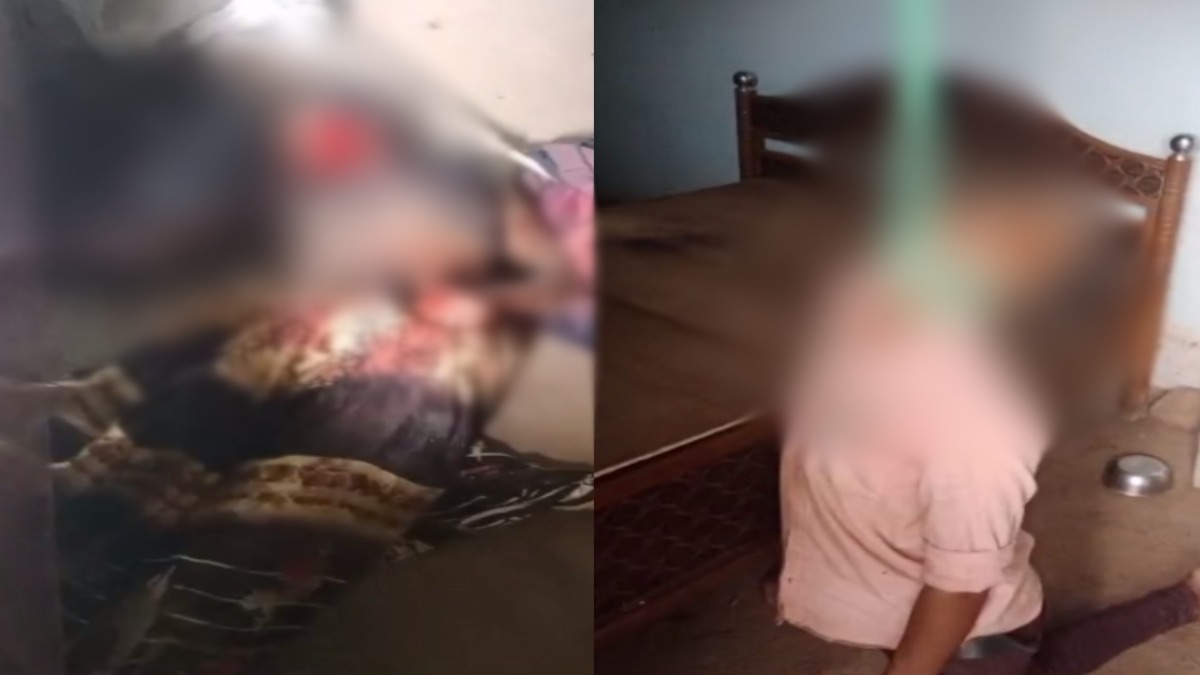 मर्डर और सुसाइड: पति ने दरवाजा बंद कर पत्नी को कुल्हाड़ी से काटा, फिर लगा ली फांसी, 4 बच्चे अनाथ