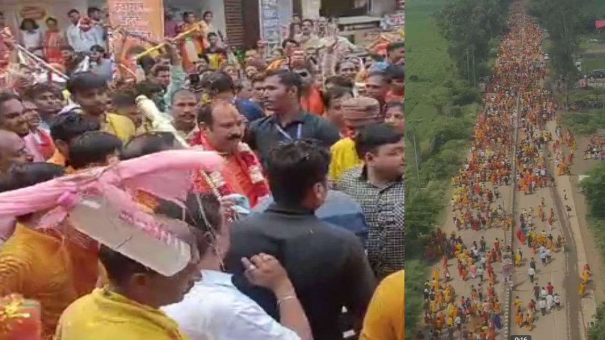 पं. प्रदीप मिश्रा ने किया भव्य कांवड़ यात्रा का आयोजन: 7 लाख से अधिक शिवभक्त हुए शामिल, हेलीकॉप्टर से पुष्प वर्षा कर किया गया स्वागत
