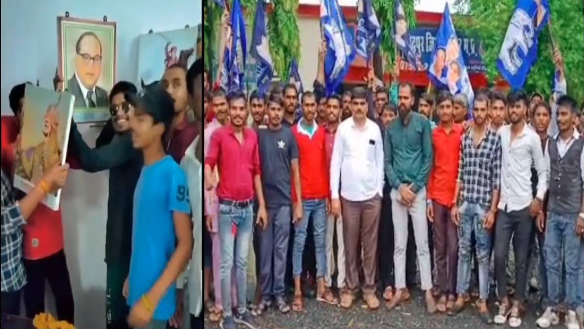 अंबेडकर की फोटो हटाकर महाराणा प्रताप की लगाई तस्वीर: BSP के कार्यकताओं ने थाने का किया घेराव, दोषियों पर कार्रवाई की मांग