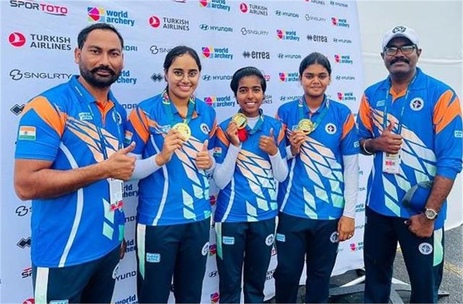 तीरंदाजी विश्व कप पेरिस : स्वर्ण पदक जीतने पर भारतीय लड़कियों की टीम को पंजाब CM मान ने दी बधाई