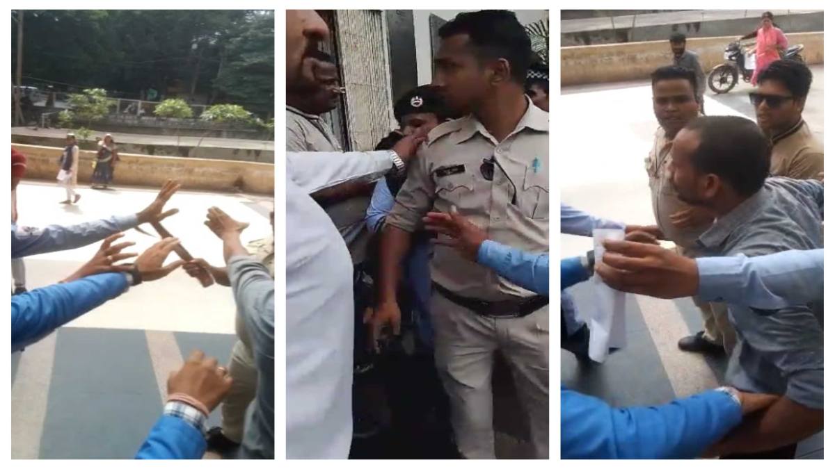 हमीदिया अस्पताल में पुलिसकर्मियों की गुंडागर्दी: वार्ड बॉय और गार्डों से की मारपीट, VIDEO वायरल