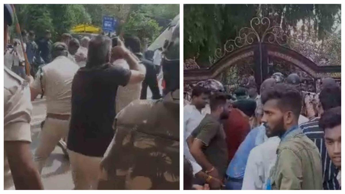 NSUI कार्यकर्ताओं पर पुलिस ने बरसाई लाठियां VIDEO: कई लोग जख्मी, रानी दुर्गावती यूनिवर्सिटी में भ्रष्टाचार को लेकर कर रहे थे प्रदर्शन