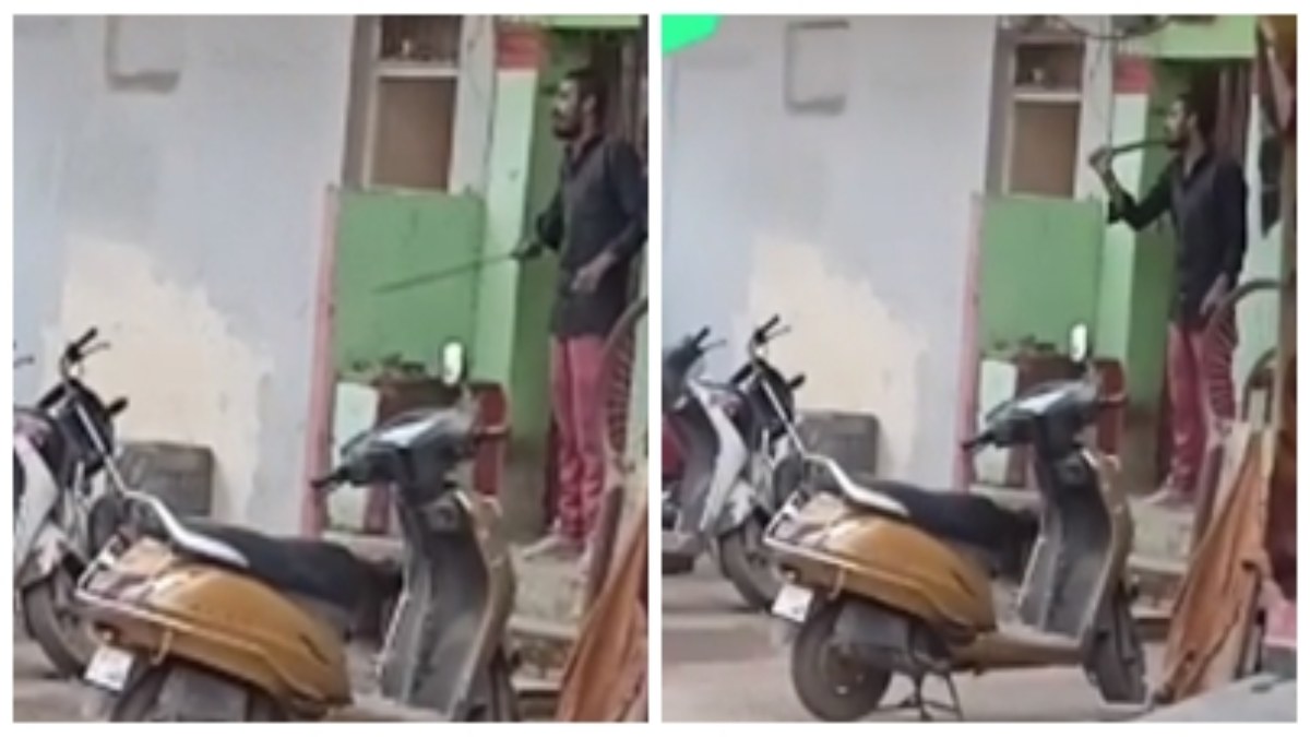 पुलिस को खुली चुनौती दे रहा बदमाश: तलवार लहराते सोशल मीडिया पर वायरल हुआ VIDEO   