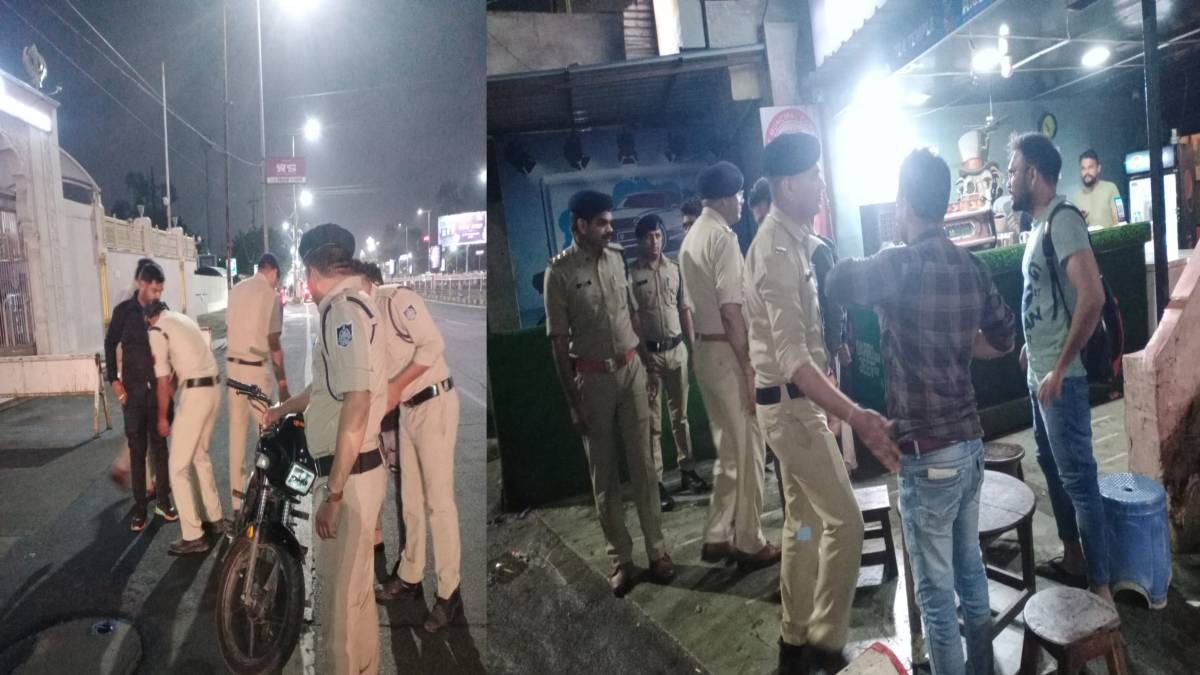 इंदौर में बढ़ते क्राइम पर पुलिस का एक्शन: देर रात गुंडे-बदमाश और युवाओं की हुई चेकिंग, फरार अपराधी पकड़ाए