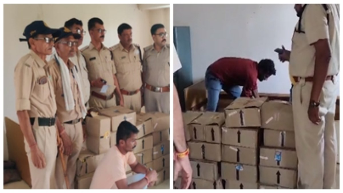 शिक्षक ने शिक्षा के मंदिर को किया गंदा: स्कूल के हॉस्टल से 21 पेटी अवैध शराब बरामद, मौके से दो गिरफ्तार